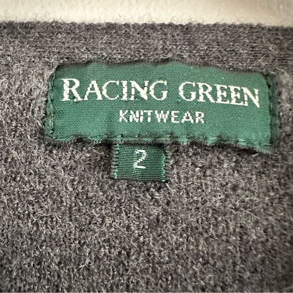 Racing Green British Wool Cardigan Sweater Gray Women’s Size 2 XS - Picture 3 of 8